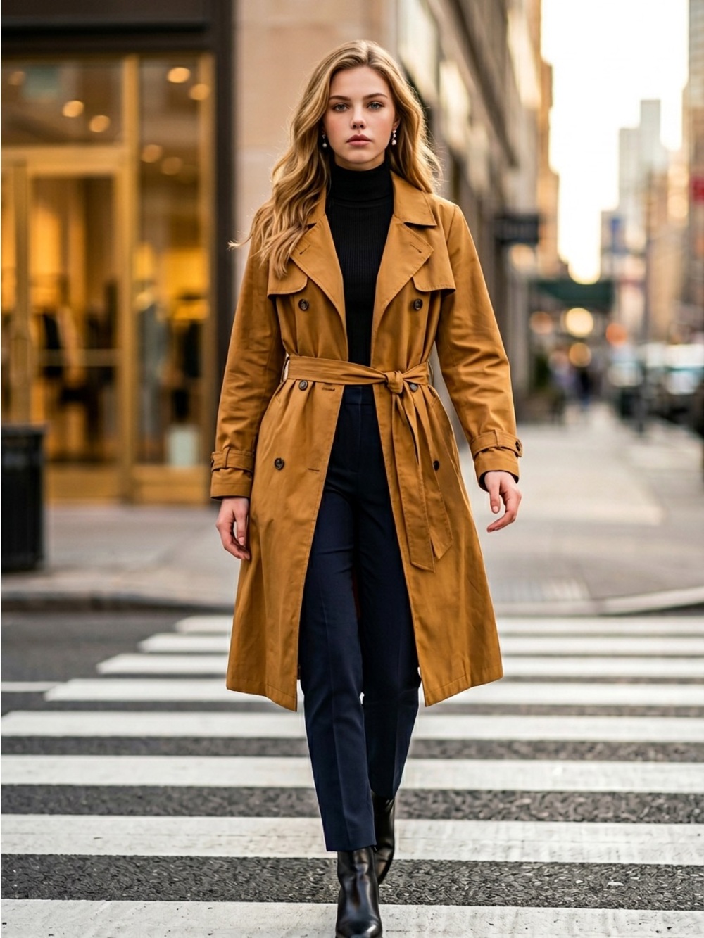 Ava & Viv Double-Breasted Trench Coat | Size 3X | Water Resistant